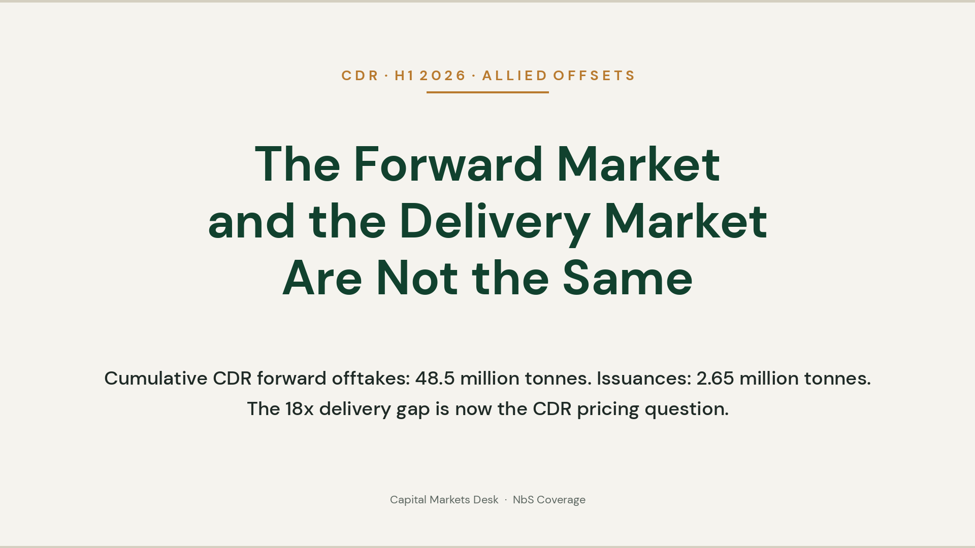 The Forward Market and the Delivery Market Are Not the Same